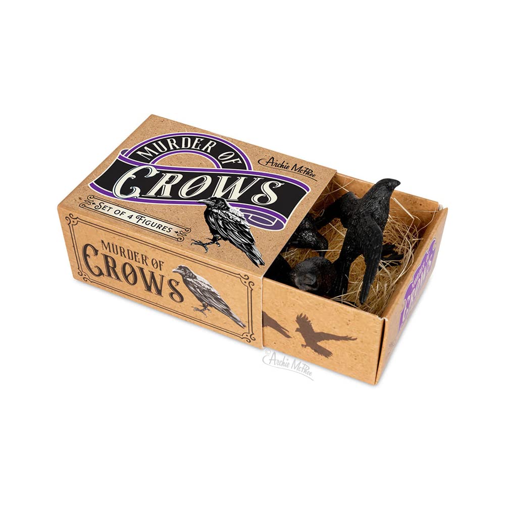 Archie McPhee Murder of Crows Figures – Set of 4 | Accoutrements