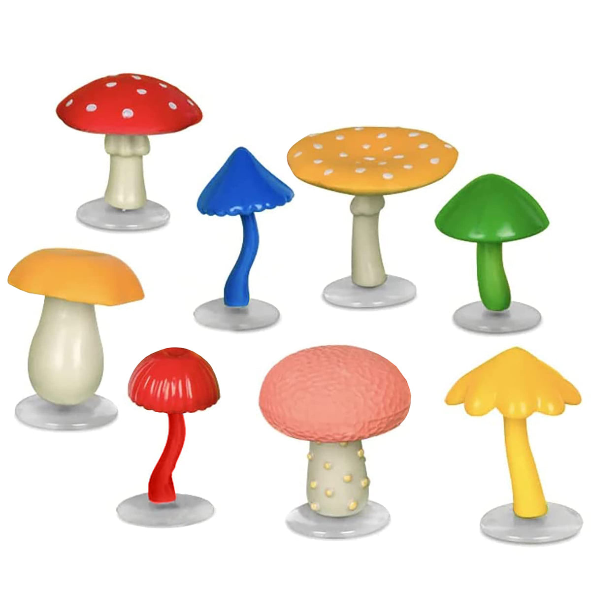 Accoutrements Mcphee: Collection of Eight Soft Vinyl Mini Magical Mushrooms