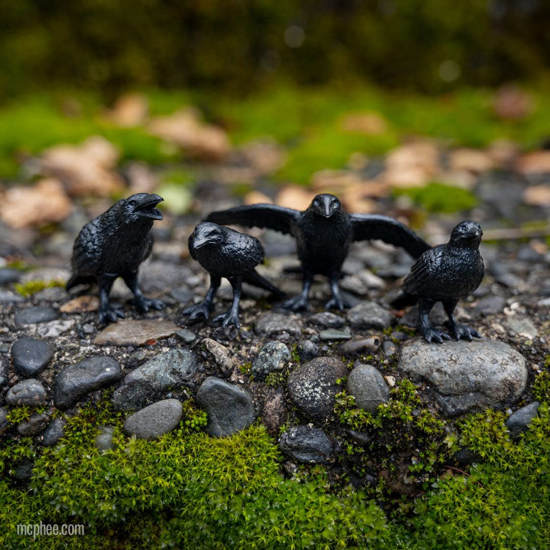 Archie McPhee Murder of Crows Figures – Set of 4 | Accoutrements