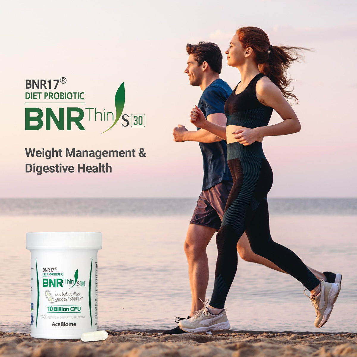 AceBiome BNRThin S30 Probiotic – Lactobacillus gasseri BNR17, 10B CFU, 30 Caps