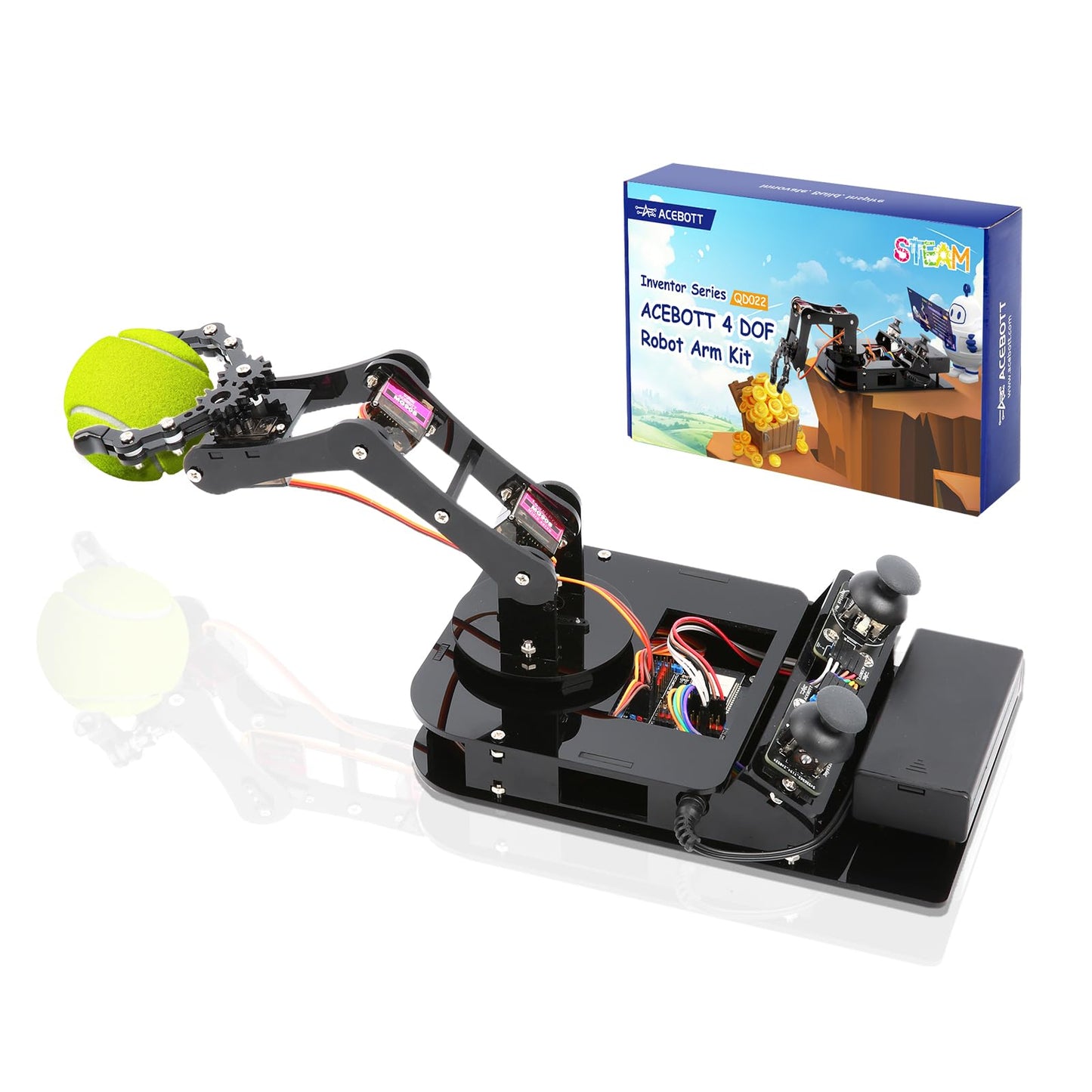 ACEBOTT 4 DOF ESP32 Robotic Arm Kit – Beginner STEM Robotics for Arduino & Scratch