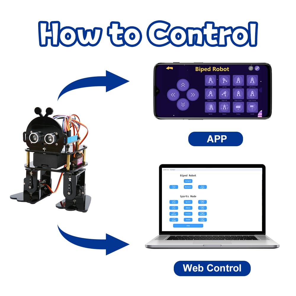 ACEBOTT Bipedal Robot Kit for ESP32 – STEM Coding Toy for Teens 12-16