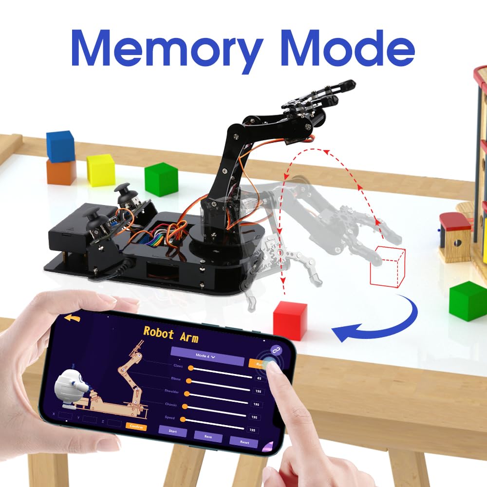 ACEBOTT 4 DOF ESP32 Robotic Arm Kit – Beginner STEM Robotics for Arduino & Scratch