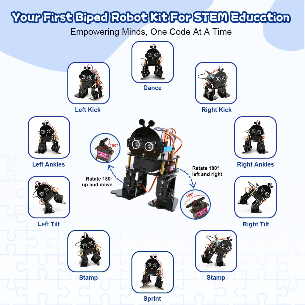 ACEBOTT Bipedal Robot Kit for ESP32 – STEM Coding Toy for Teens 12-16