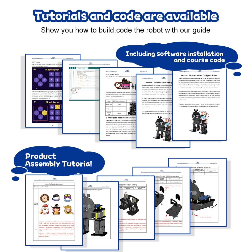 ACEBOTT Bipedal Robot Kit for ESP32 – STEM Coding Toy for Teens 12-16