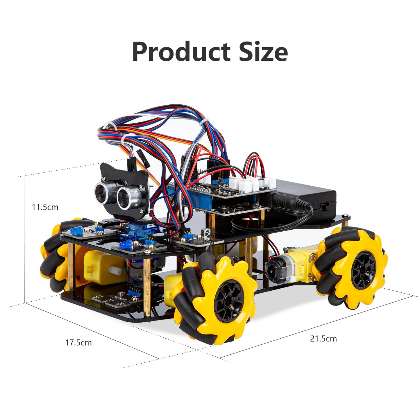 ACEBOTT Smart Robot Car Kit – Arduino-compatible STEM Coding Gift for Kids 8–16, Teens, and Adults