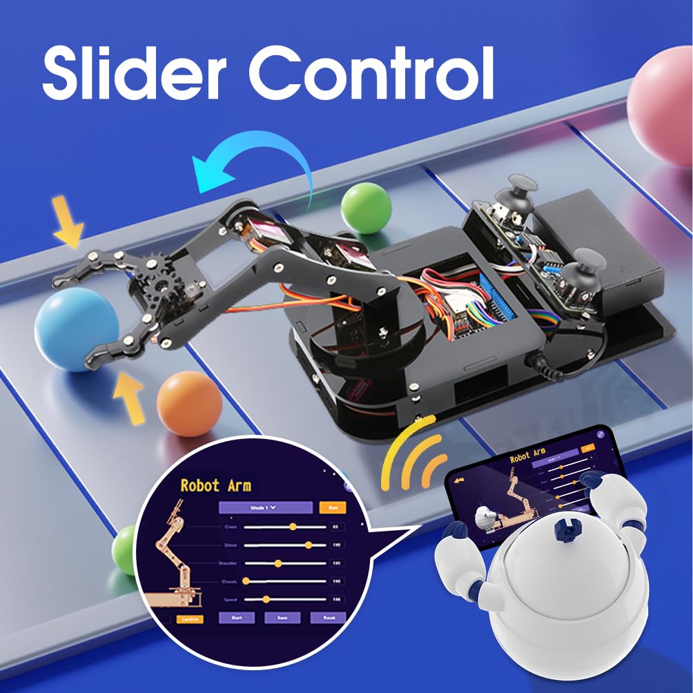 ACEBOTT 4 DOF ESP32 Robotic Arm Kit – Beginner STEM Robotics for Arduino & Scratch