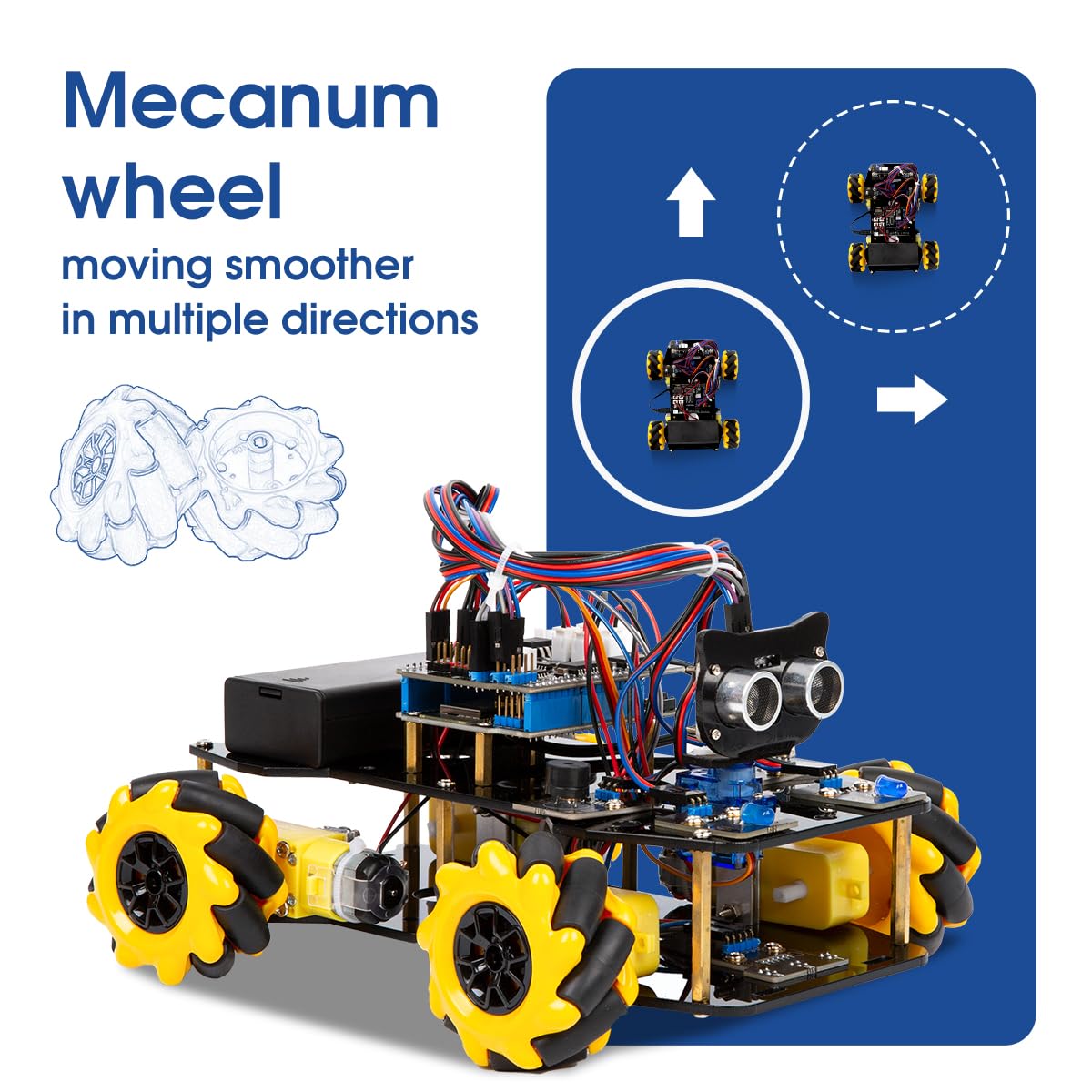 ACEBOTT Smart Robot Car Kit – Arduino-compatible STEM Coding Gift for Kids 8–16, Teens, and Adults