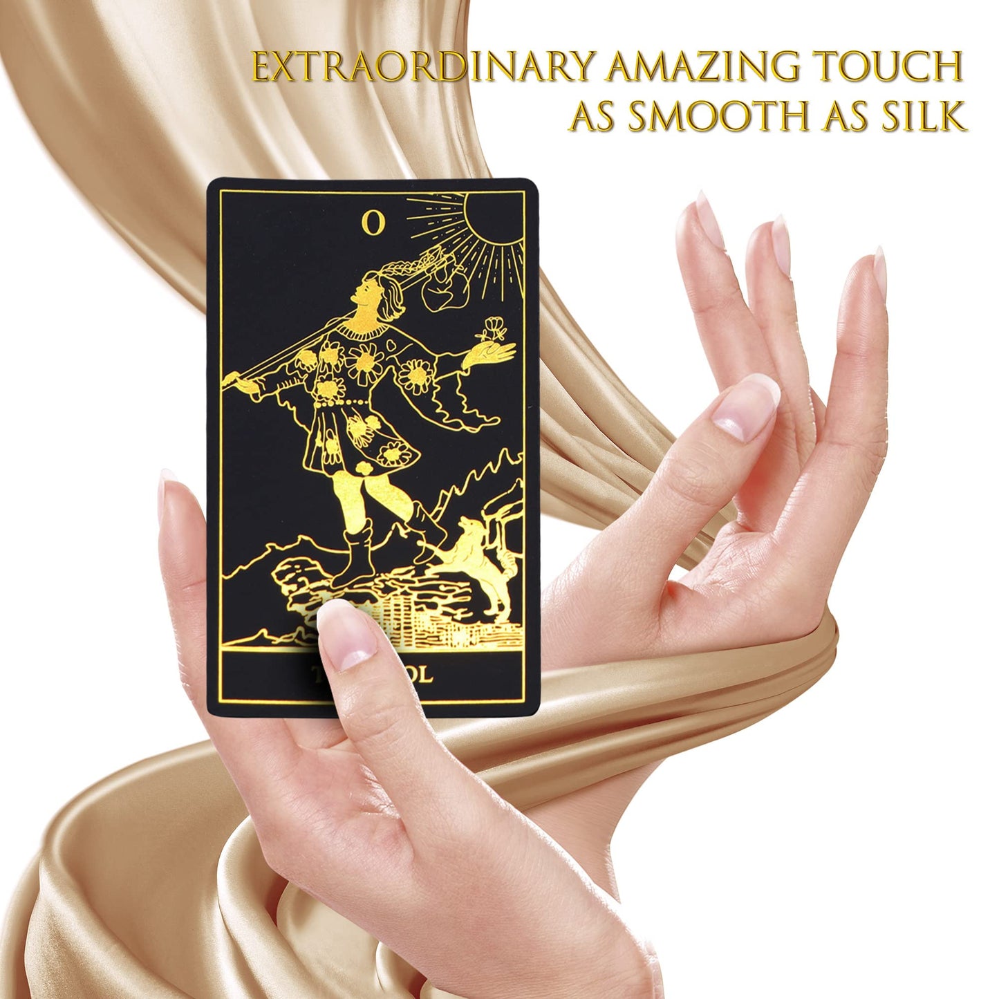 ACELION Original Tarot Card Set with Guide — 78 Gold Foil Cards for Beginners