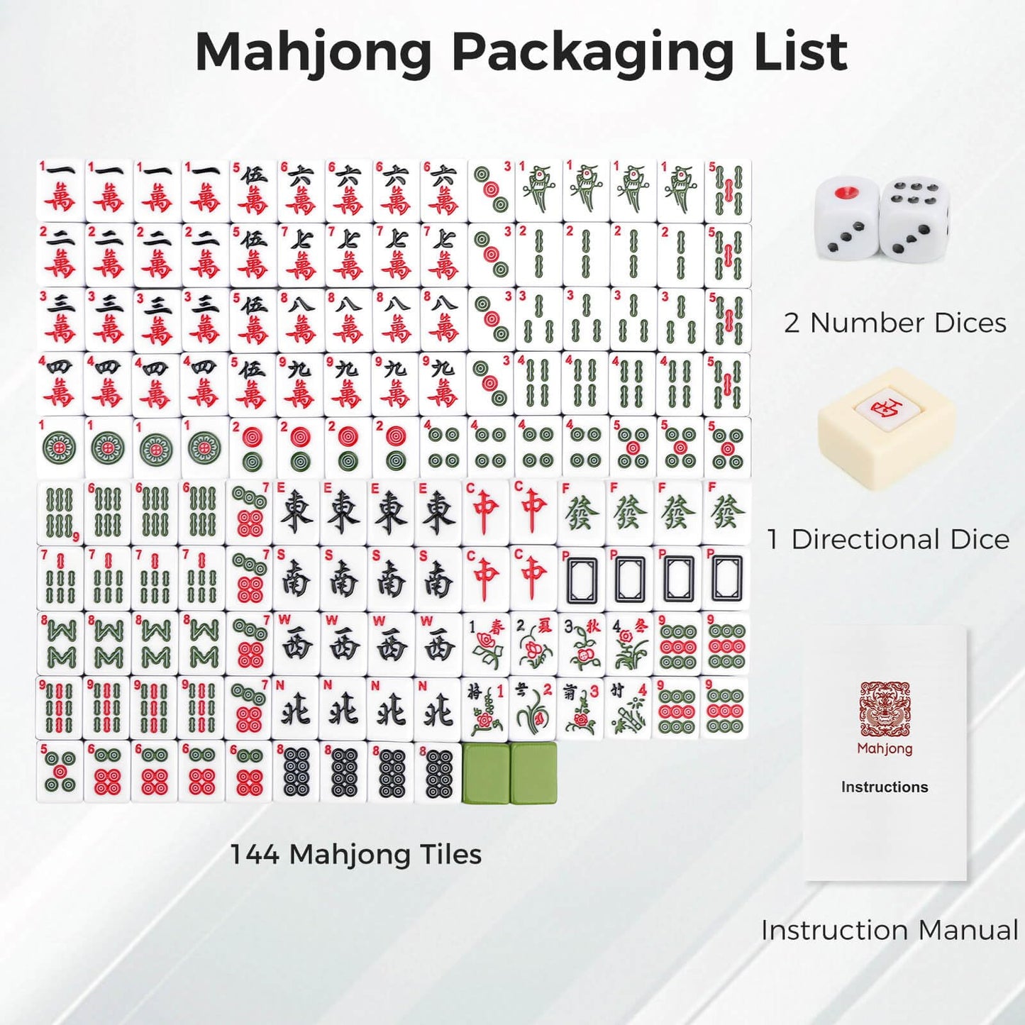 Aceshmir Mahjong Tile Set – 146-Piece Chinese Mahjong Tiles with Elegant Storage Case | Easy to Carry