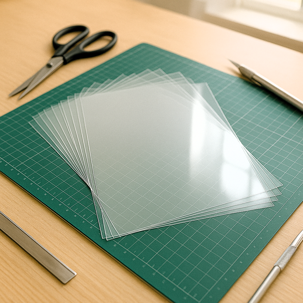 5 x A4 Clear Acetate Sheets – 240 Micron Transparent Film for Crafting & OHP