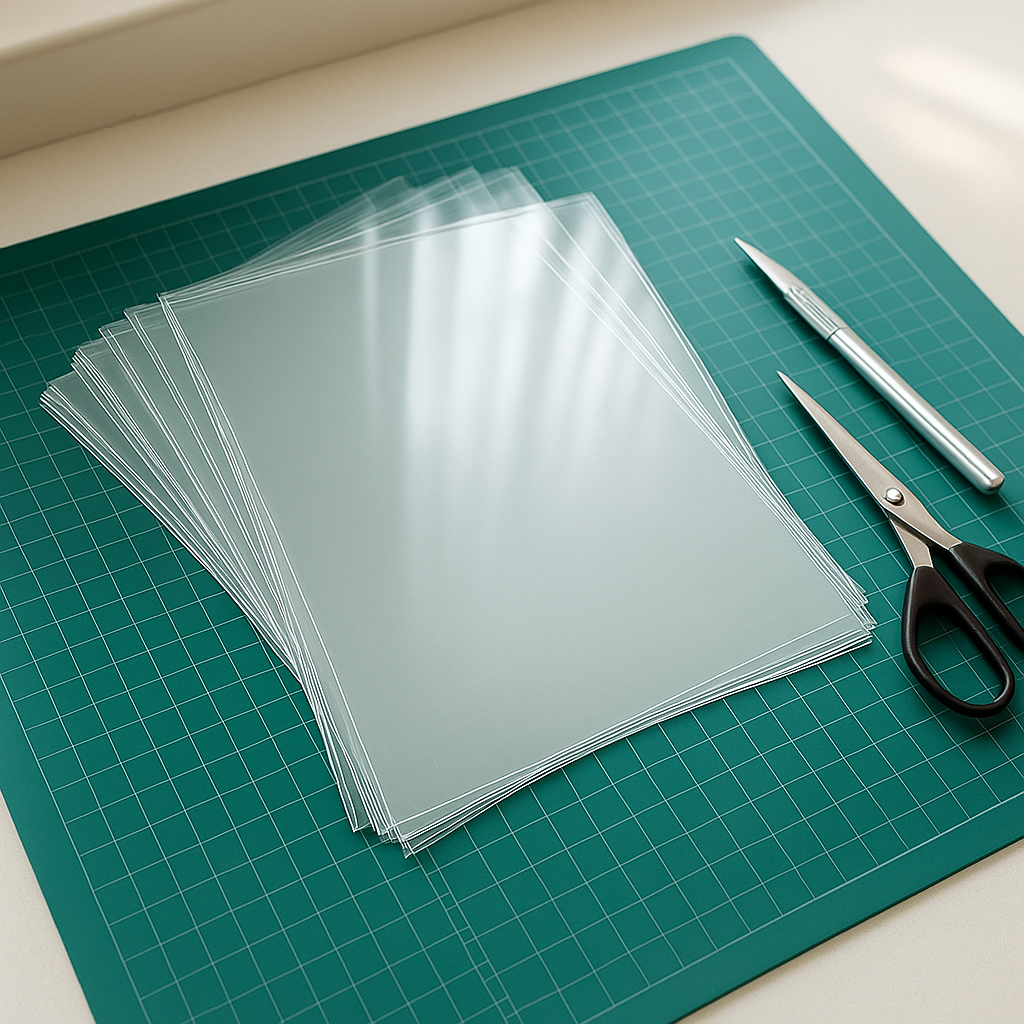 5 x A4 Clear Acetate Sheets – 240 Micron Transparent Film for Crafting & OHP