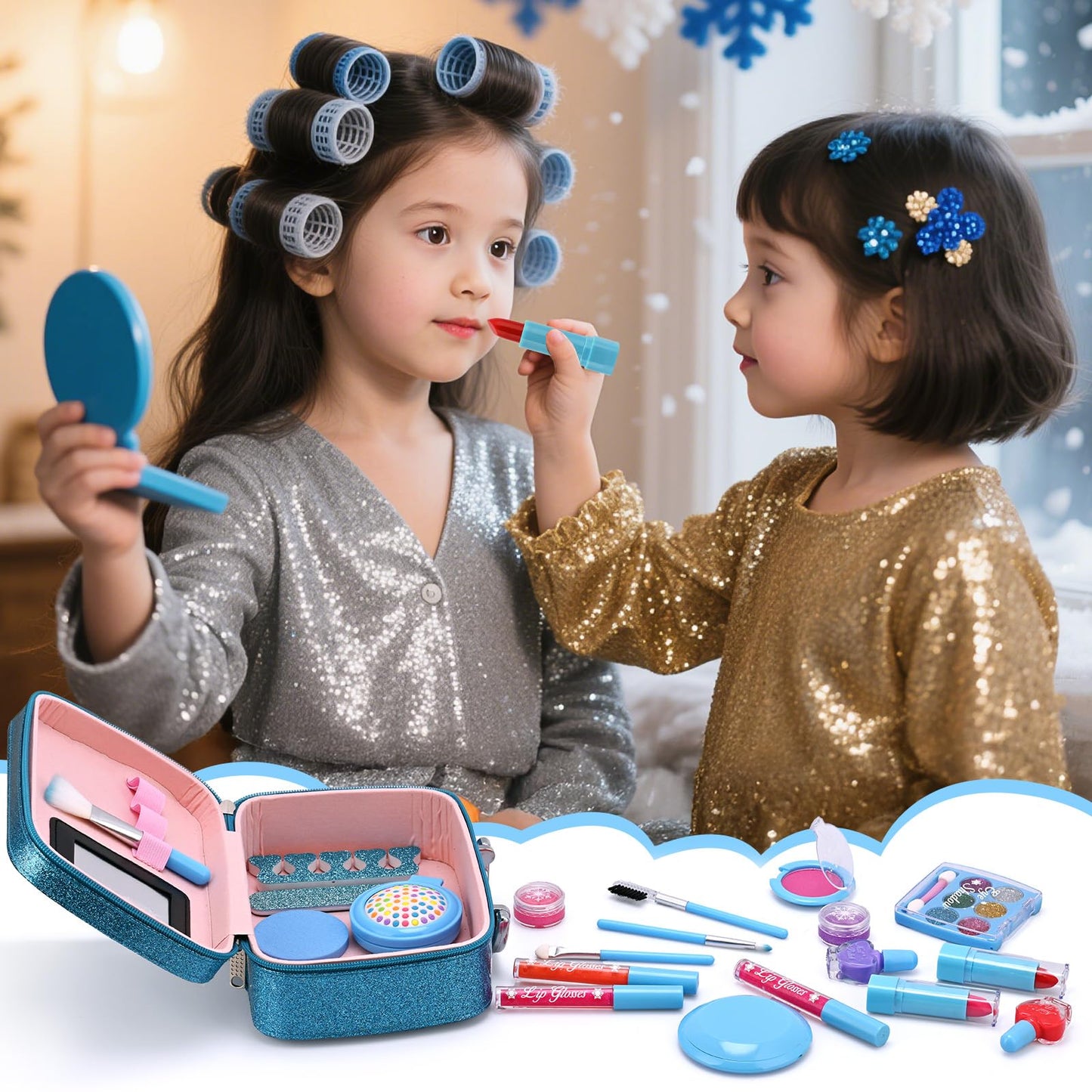 ACGASK Real Washable Makeup Kit for Girls — Safe, Portable Play Makeup Set for Ages 5-12