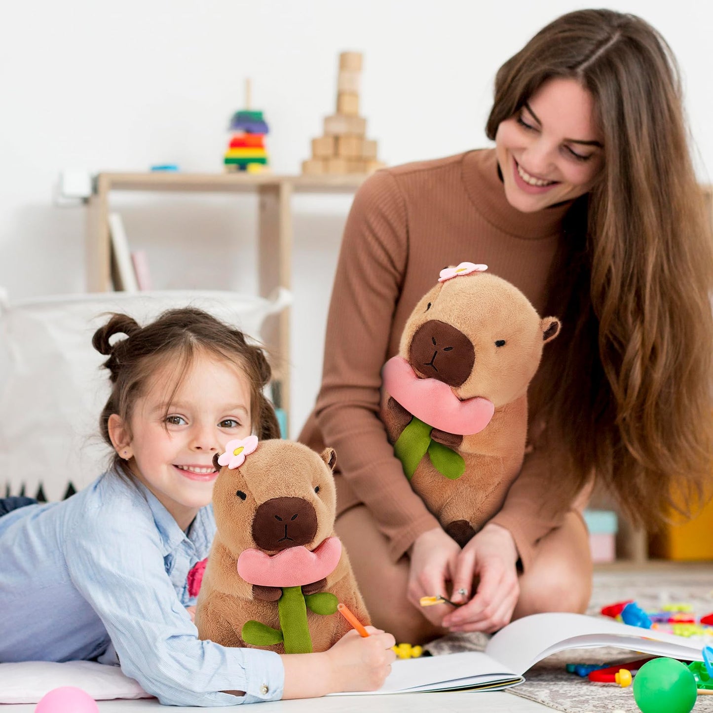 Achwishap Capybara Plush – Cute Capybara Stuffed Toys, 12” & 16” | Kawaii Plush Gift