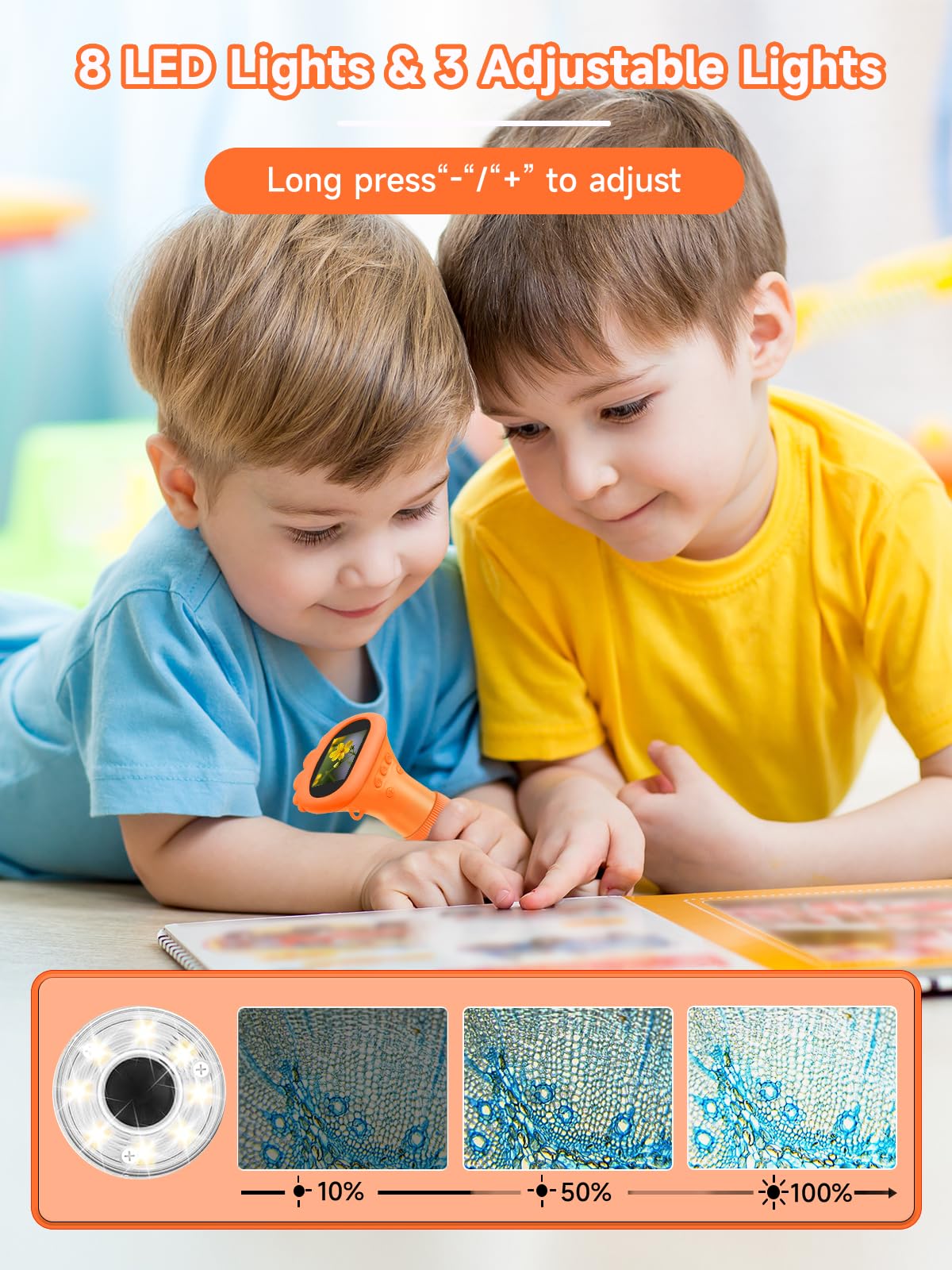 Acoath Kids Microscope - 1000X Handheld Miniscope with 2.0 Inch Screen