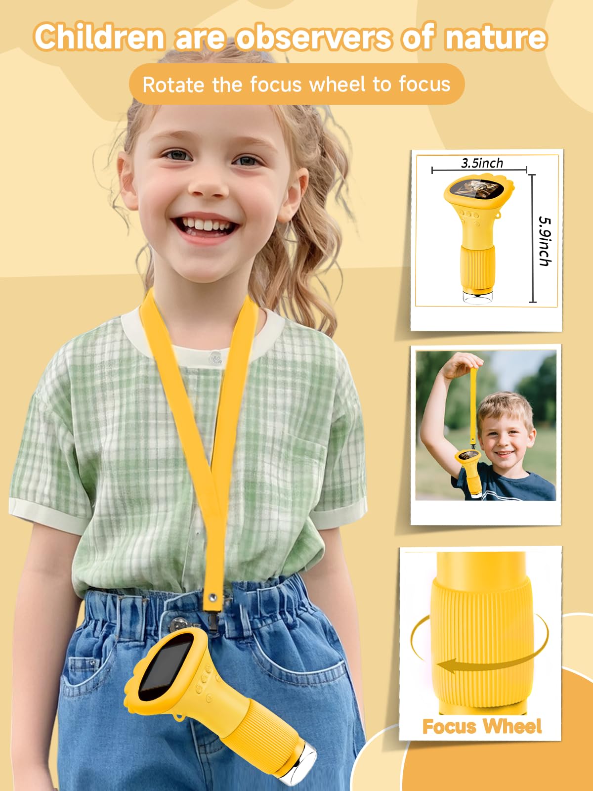 Acoath Microscope for Kids – 1000X Handheld Mini Digital Microscope with 2-inch Screen | Portable Educational Toy