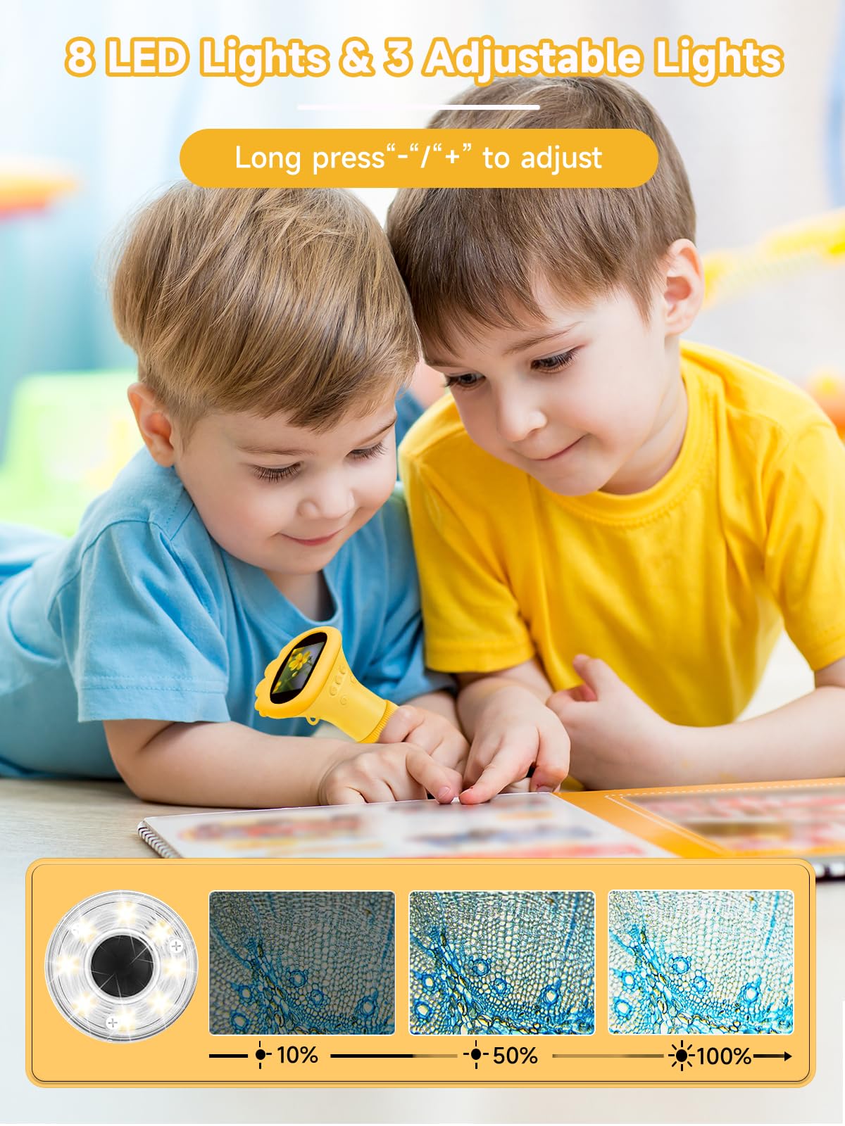 Acoath Microscope for Kids – 1000X Handheld Mini Digital Microscope with 2-inch Screen | Portable Educational Toy