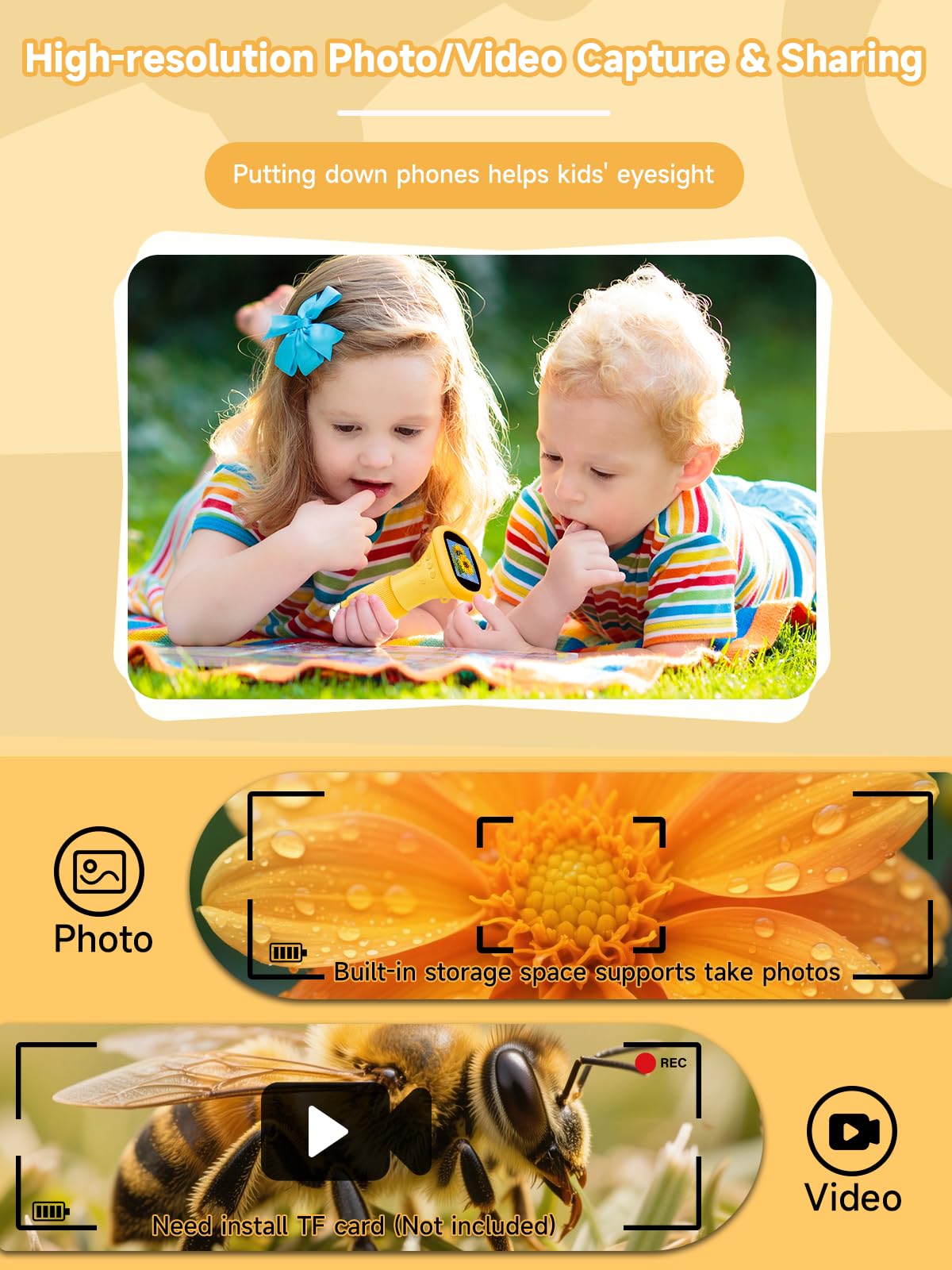 Acoath Microscope for Kids – 1000X Handheld Mini Digital Microscope with 2-inch Screen | Portable Educational Toy
