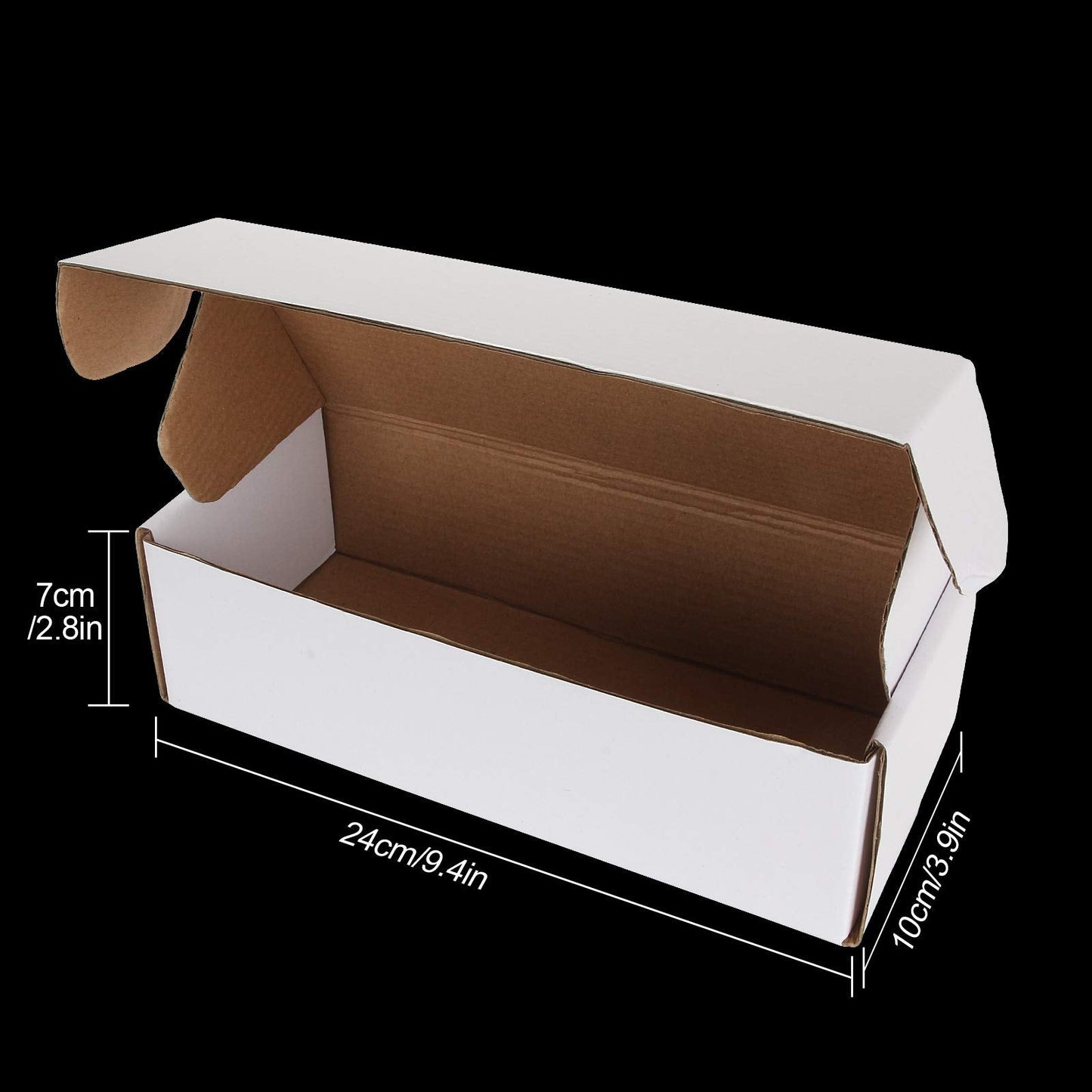 AConnet 500-Count Trading Card Storage Box — Corrugated, 10x4x2.7in, White
