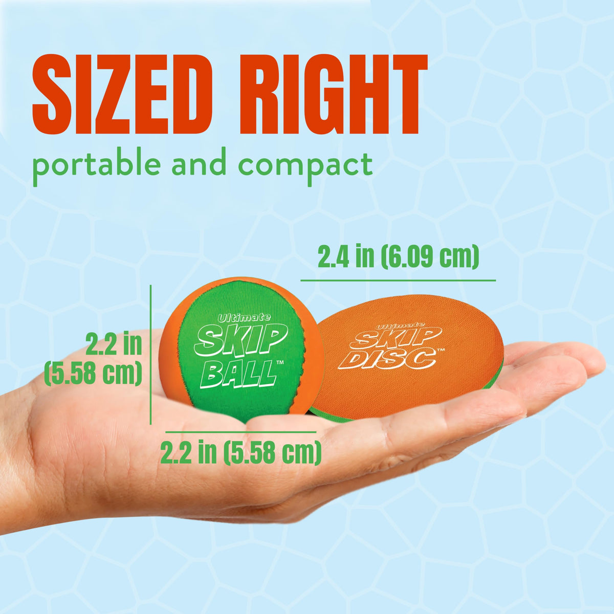 Activ Life 2-Pack Water Skipping Ball with Skip Disc – Pool & Beach Toy Set