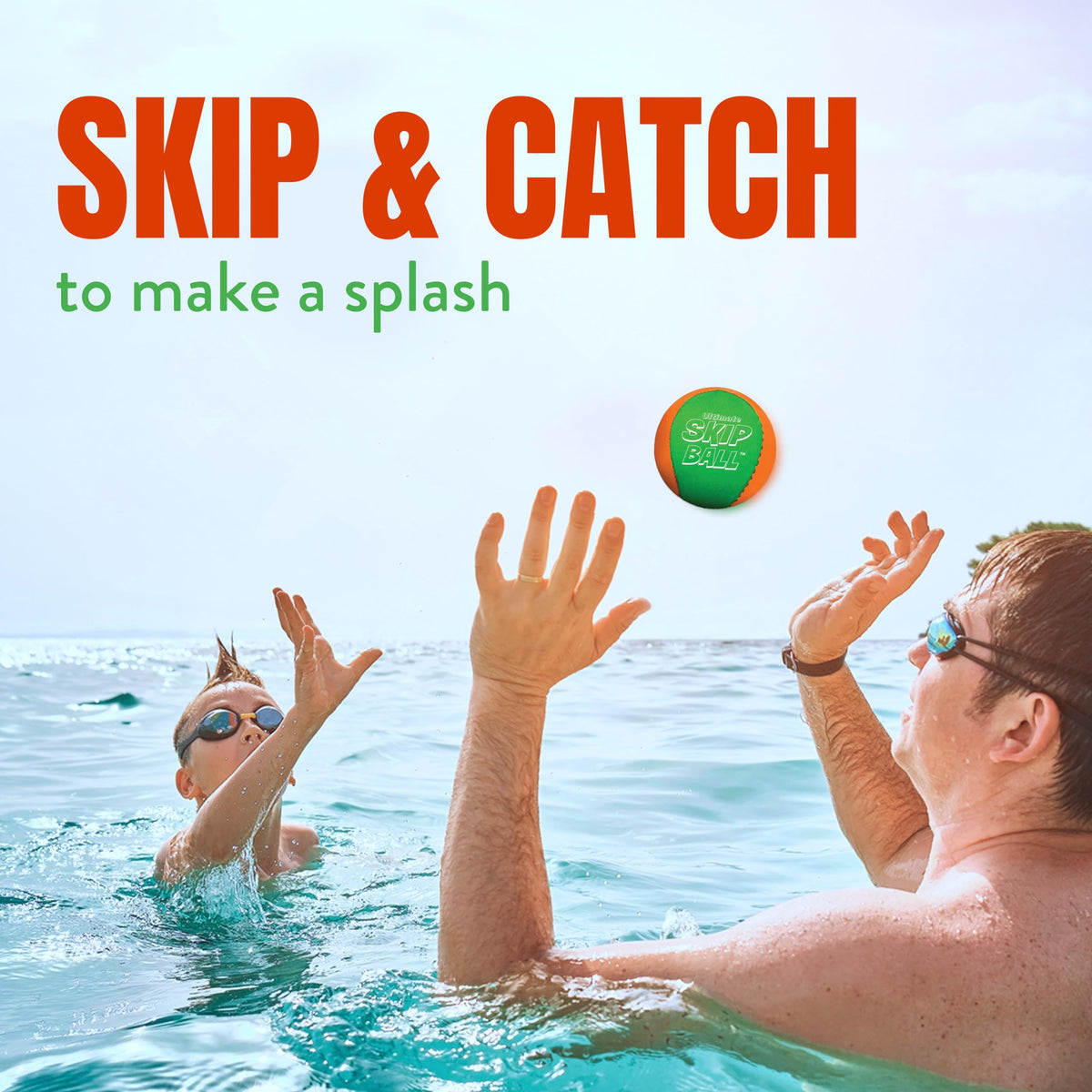 Activ Life 2-Pack Water Skipping Ball with Skip Disc – Pool & Beach Toy Set