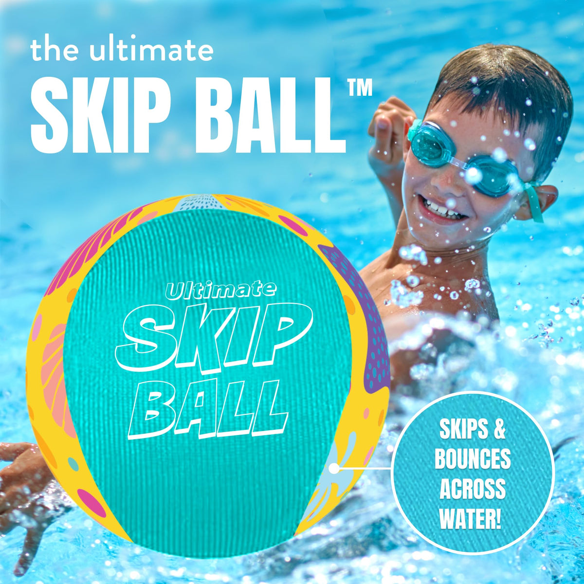 Activ Life 2 Pack Skip Balls – Beach & Pool Fun (Yellow Shell)