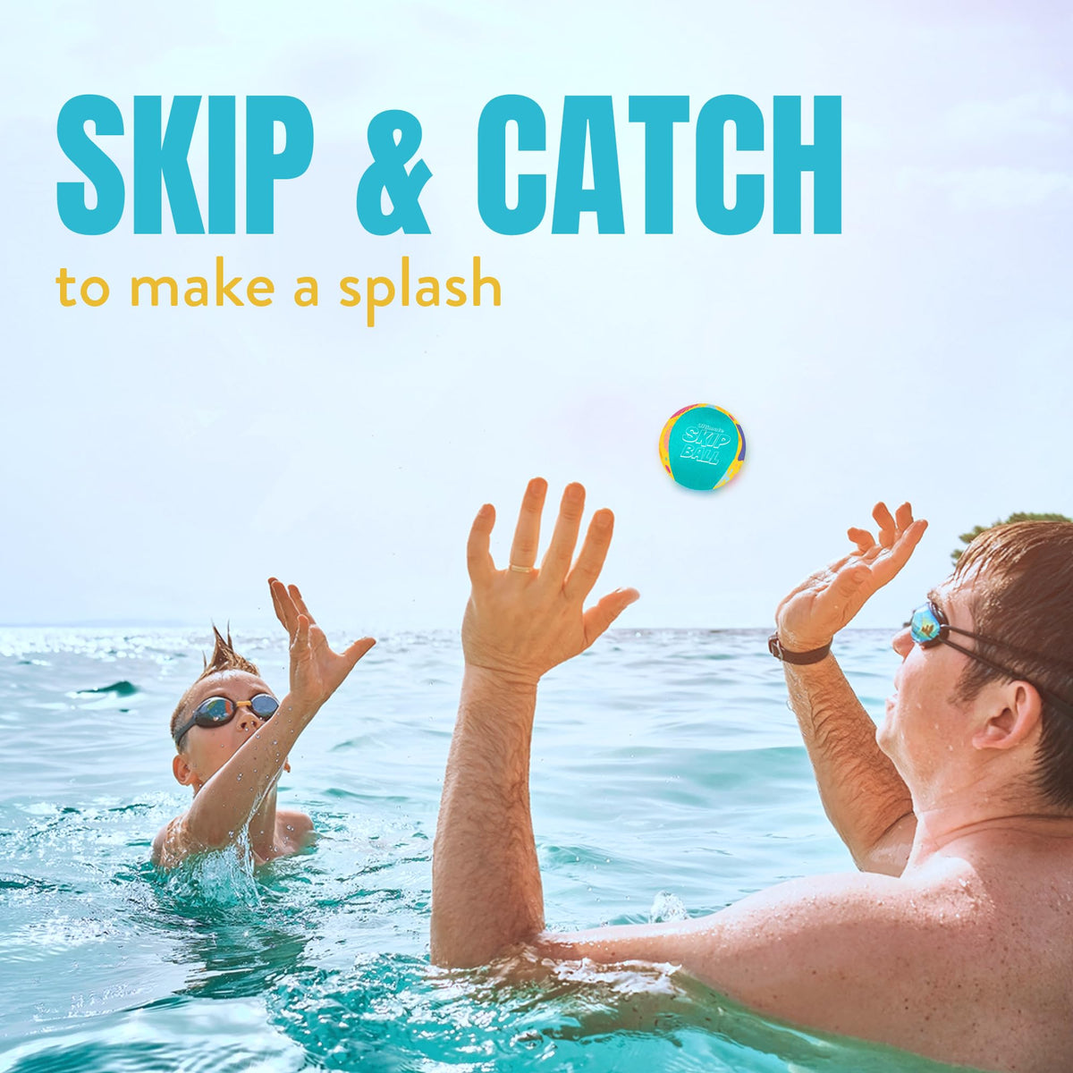 Activ Life 2 Pack Skip Balls – Beach & Pool Fun (Yellow Shell)