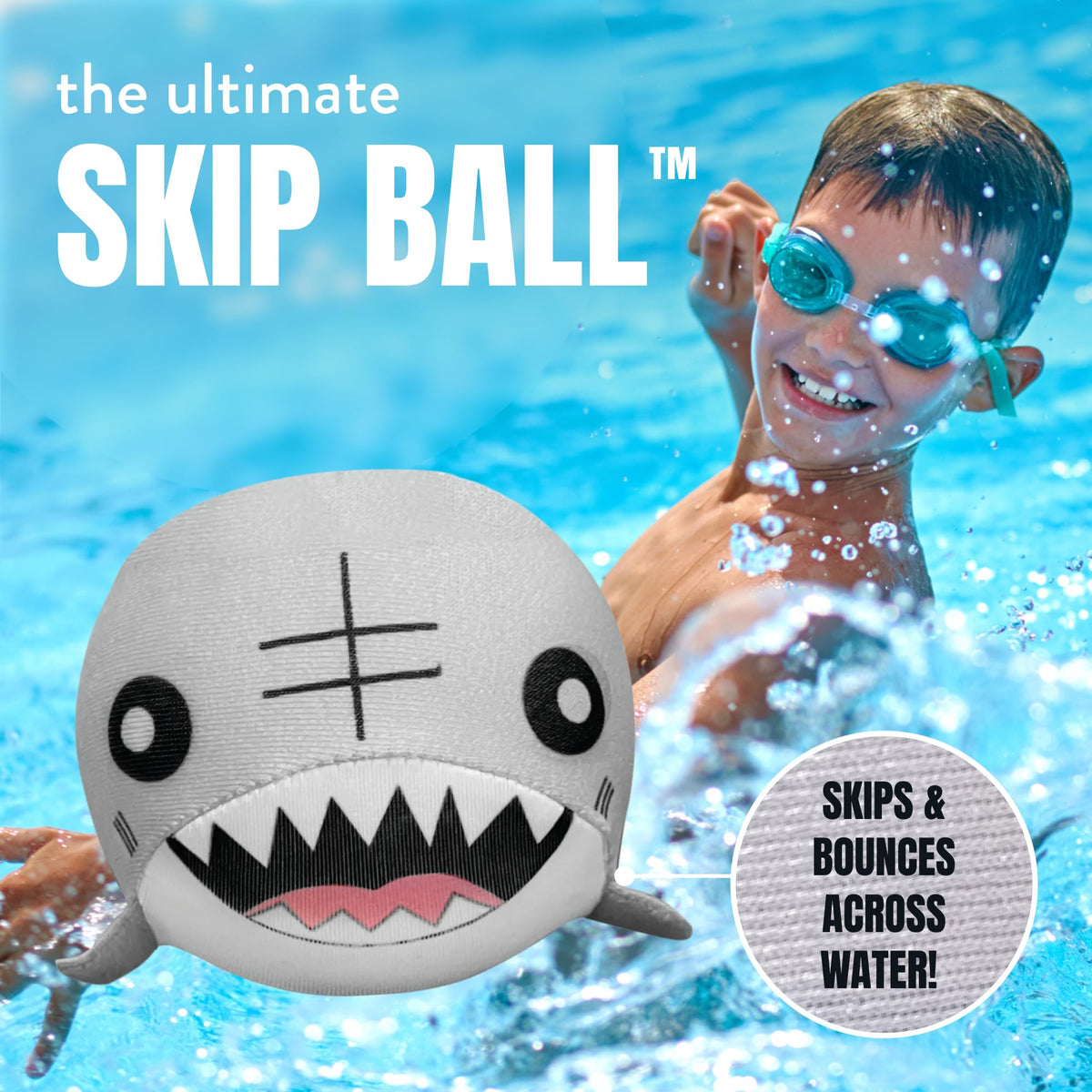Activ Life Skip Balls – Shark Toys for Kids Aged 4-8, Beach & Pool Outdoor Fun