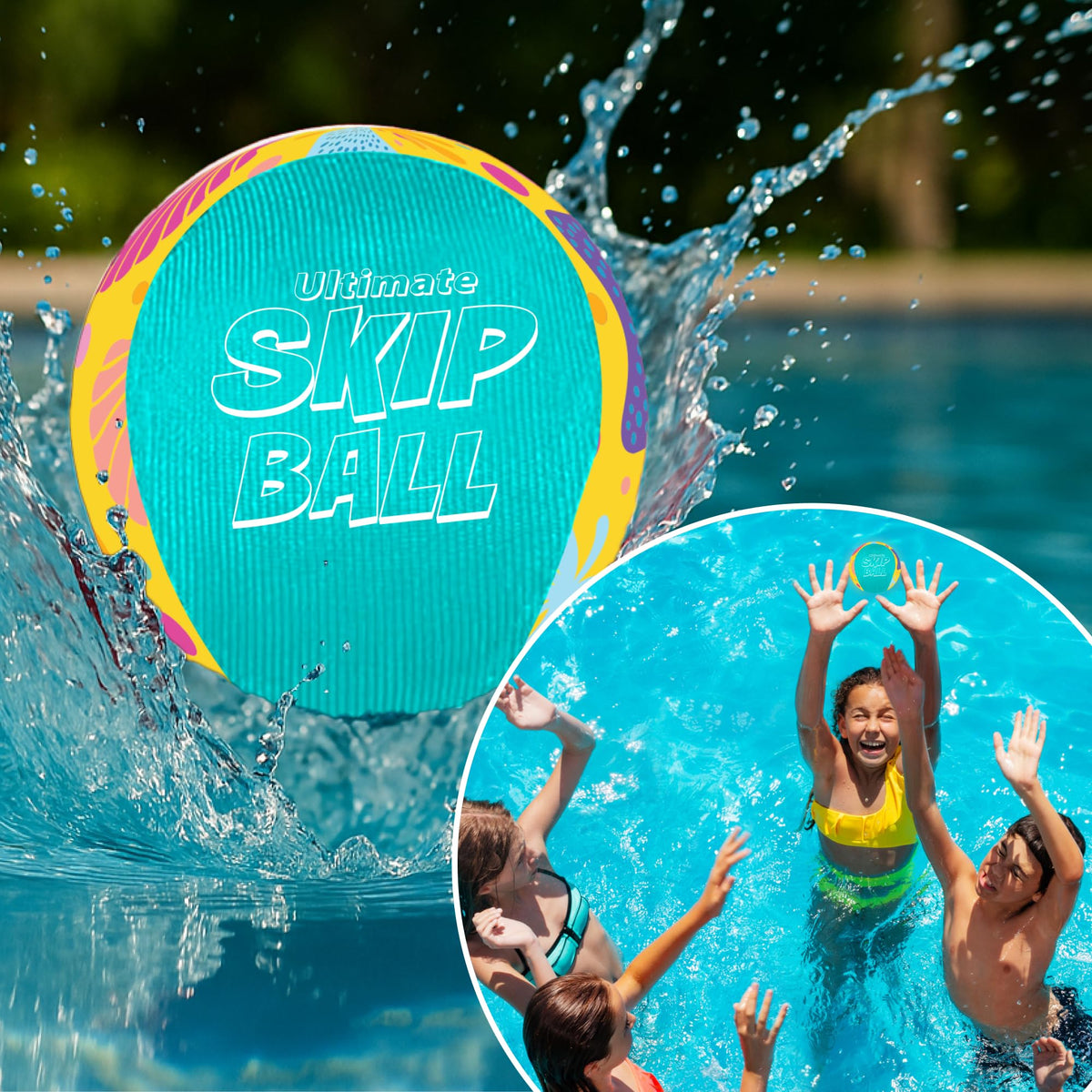Activ Life 2 Pack Skip Balls – Beach & Pool Fun (Yellow Shell)