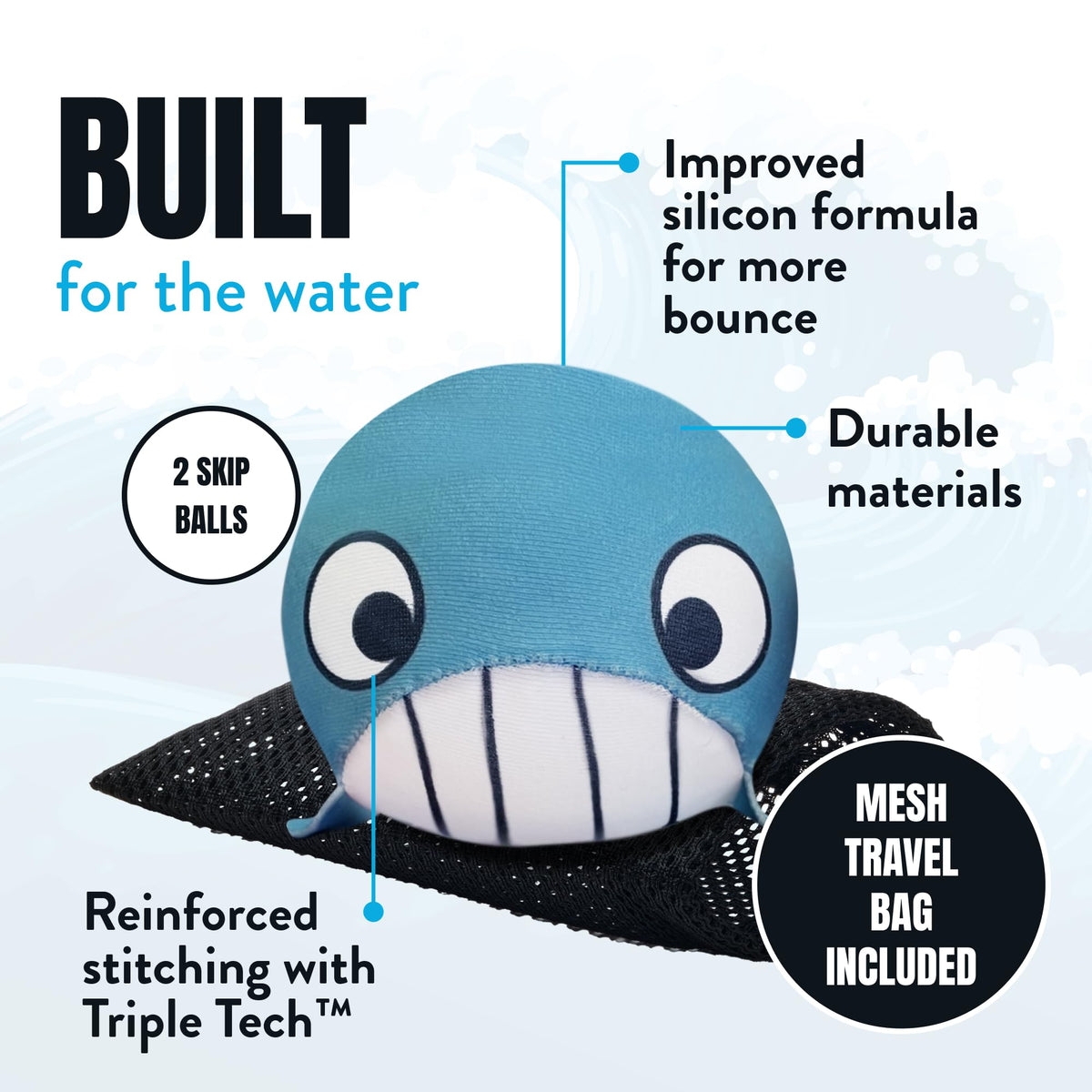 Activ Life 2 Pack Skip Balls – Whale Beach & Pool Toys for Kids