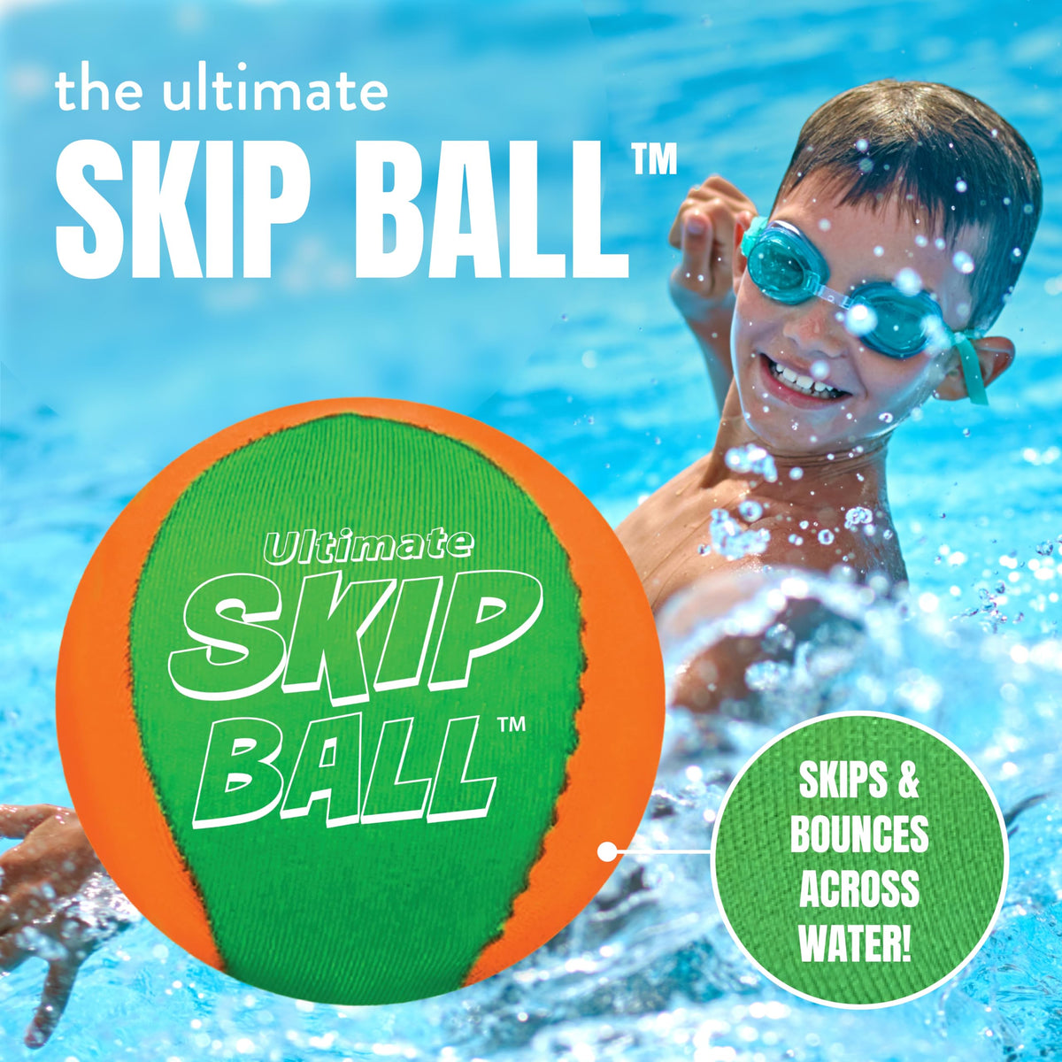 Activ Life 2-Pack Water Skipping Ball with Skip Disc – Pool & Beach Toy Set