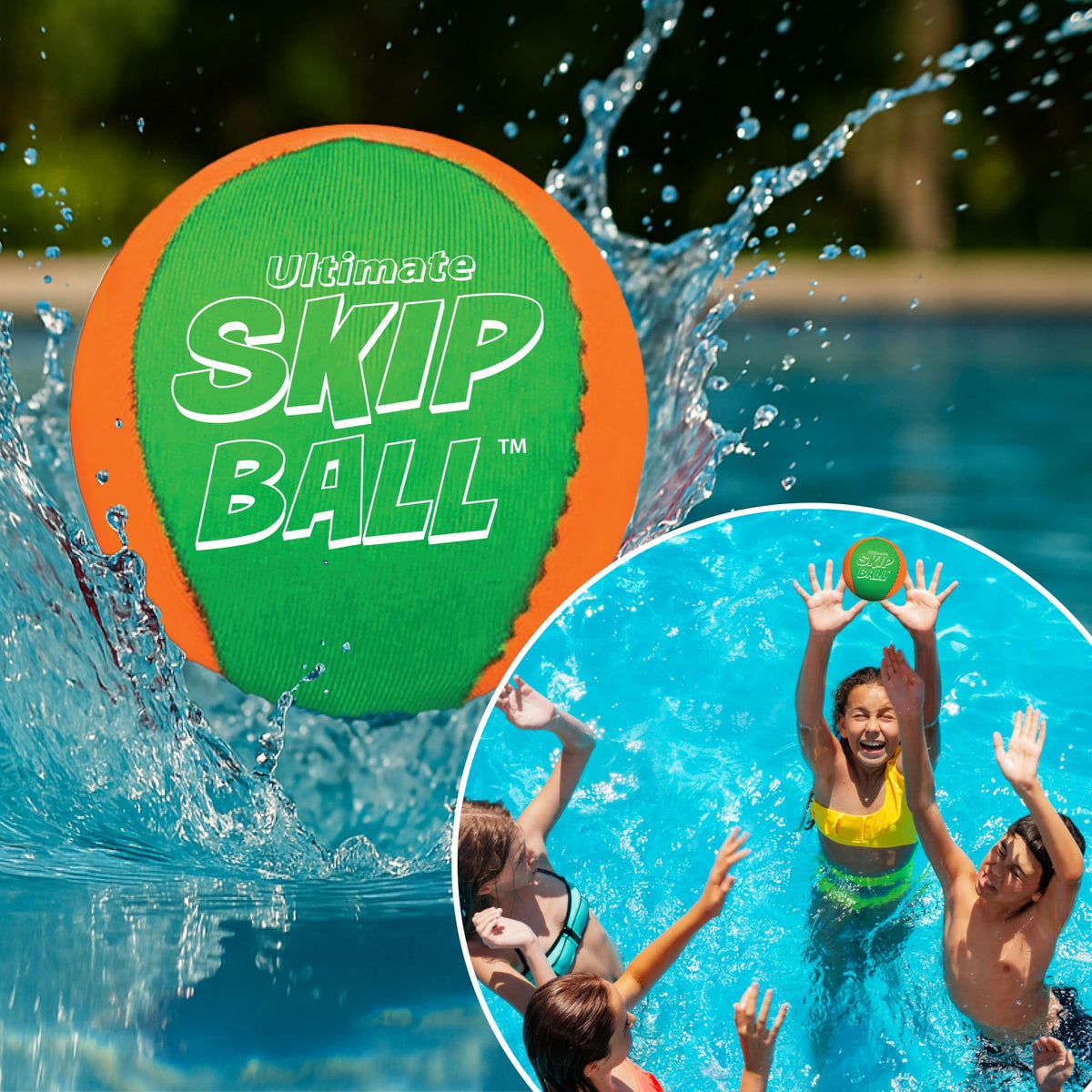 Activ Life 2-Pack Water Skipping Ball with Skip Disc – Pool & Beach Toy Set