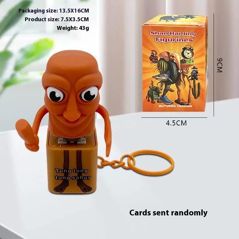 ActiveAura Italian Brainrot Toys: Tung Tung Tung Sahur 6-Pcs Glow & Voice Figurines