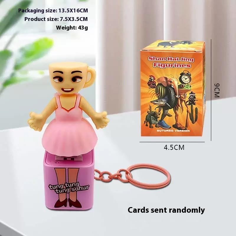 ActiveAura Italian Brainrot Toys: Tung Tung Tung Sahur 6-Pcs Glow & Voice Figurines