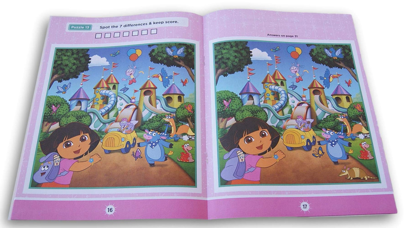 Dora The Explorer Spot the Difference – 22 Puzzles + Answer Key | Activity Books