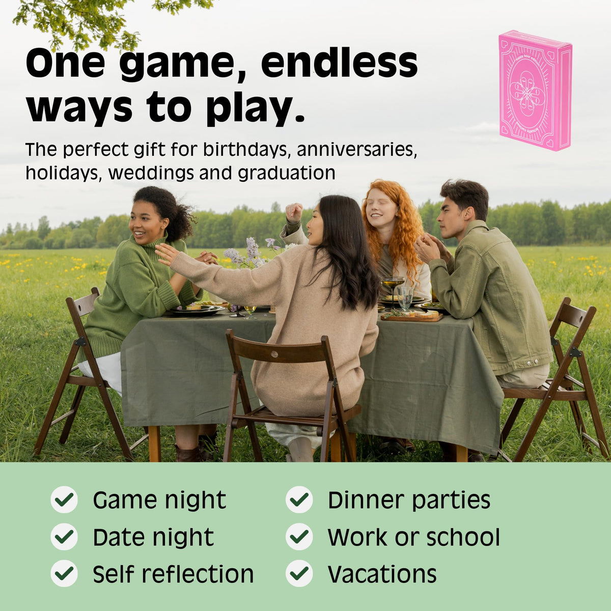 Actually Curious Happy Hour Edition — 52 Icebreaker Cards for Adults | Party Game for Dinner Parties & Game Night