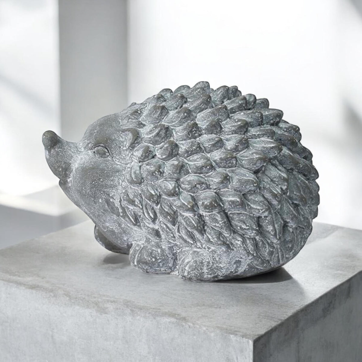 21CM GREY CEMENT HEDGEHOG