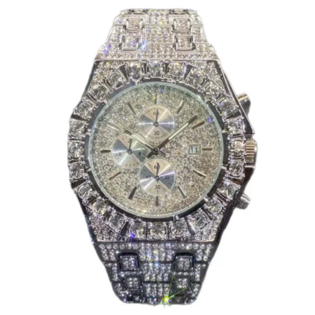 Men's Diamond-encrusted Watch With A Modern Understated Luxury Style