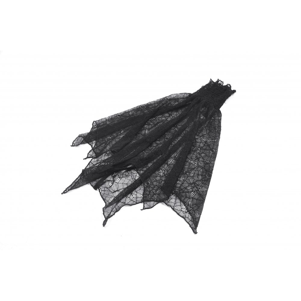 Dark in Love Seraphine Black Lace Ruffle Arm Sleeves