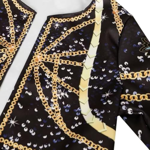 ADCHUNTUCOS Girls Halloween Costume – Black & Yellow 2-Piece Top & Pants for Cosplay