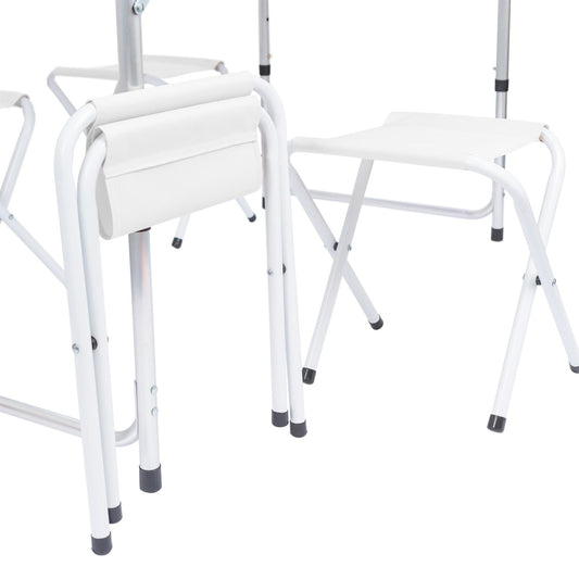 5 Piece Height Adjustable Folding Picnic Table & Chairs Set