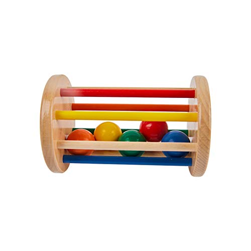 Adena Montessori Baby Cylinder with Beads – Early Development Toy for 6-12 Months