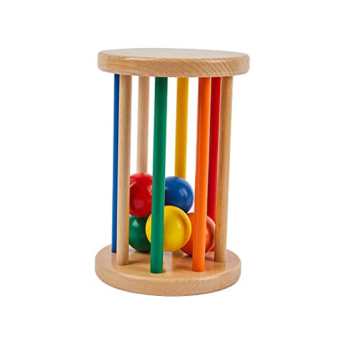 Adena Montessori Baby Cylinder with Beads – Early Development Toy for 6-12 Months