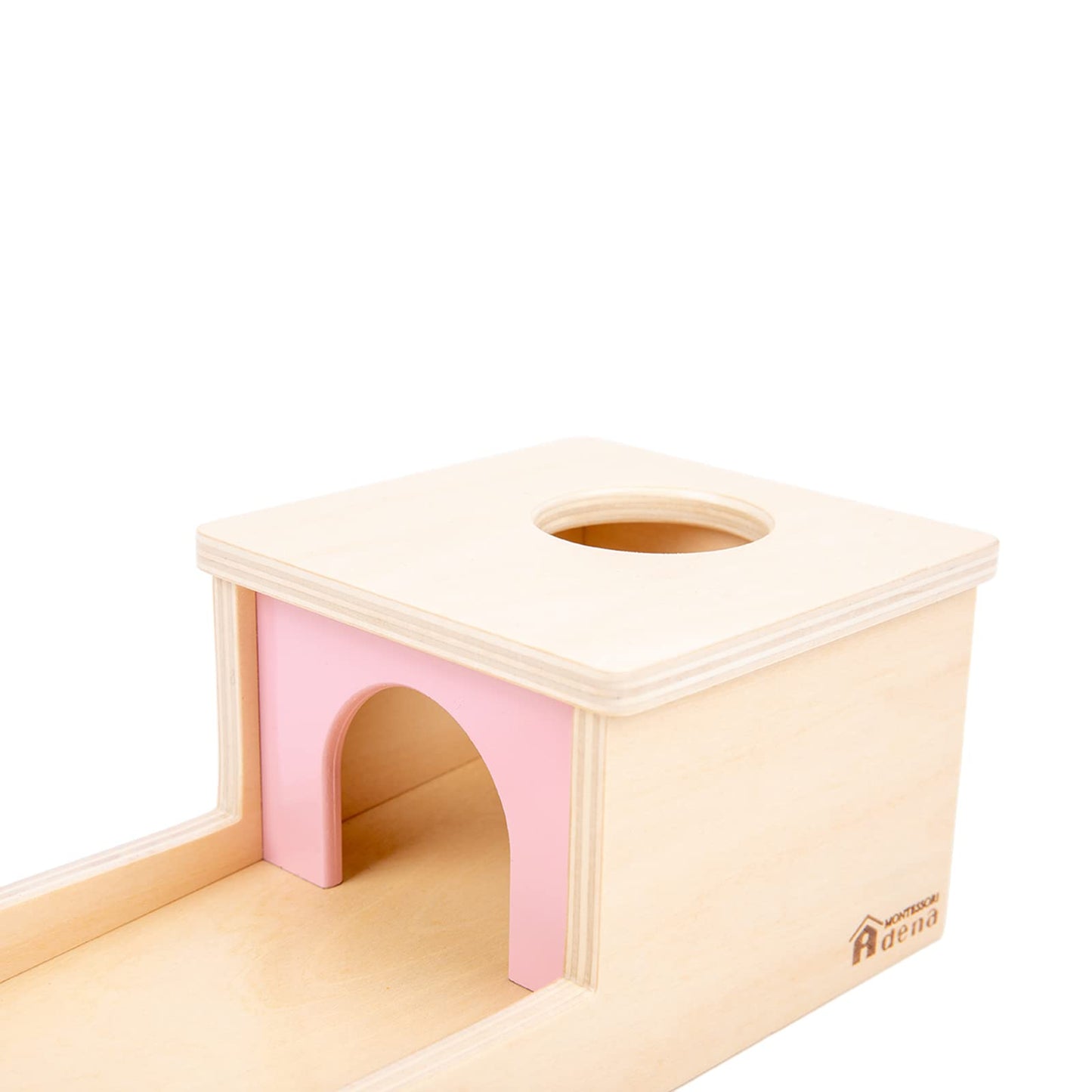 Adena Montessori Object Permanence Box with Tray and Three Balls – For 6–12 Months