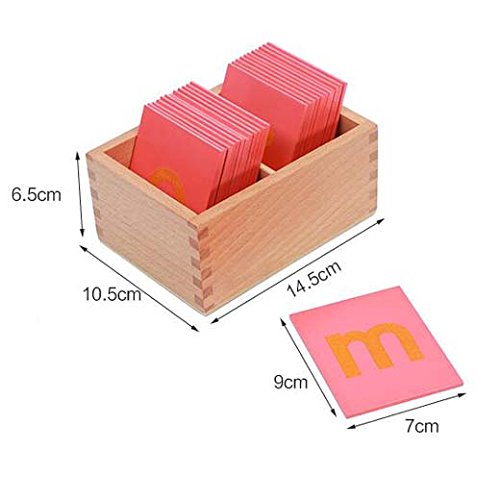 Adena Montessori Sandpaper Letters – Lower & Upper Case Alphabet Cards for Early Learning