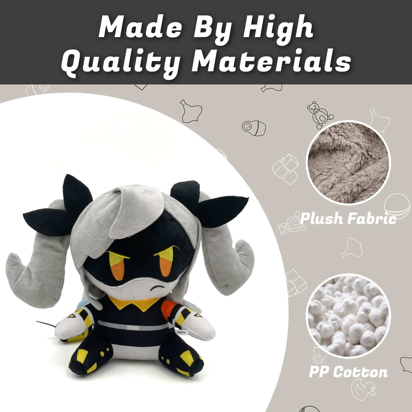 Adenzai Plush Toys – Cartoon Doll Collectible, Soft Gift for Kids & Fans