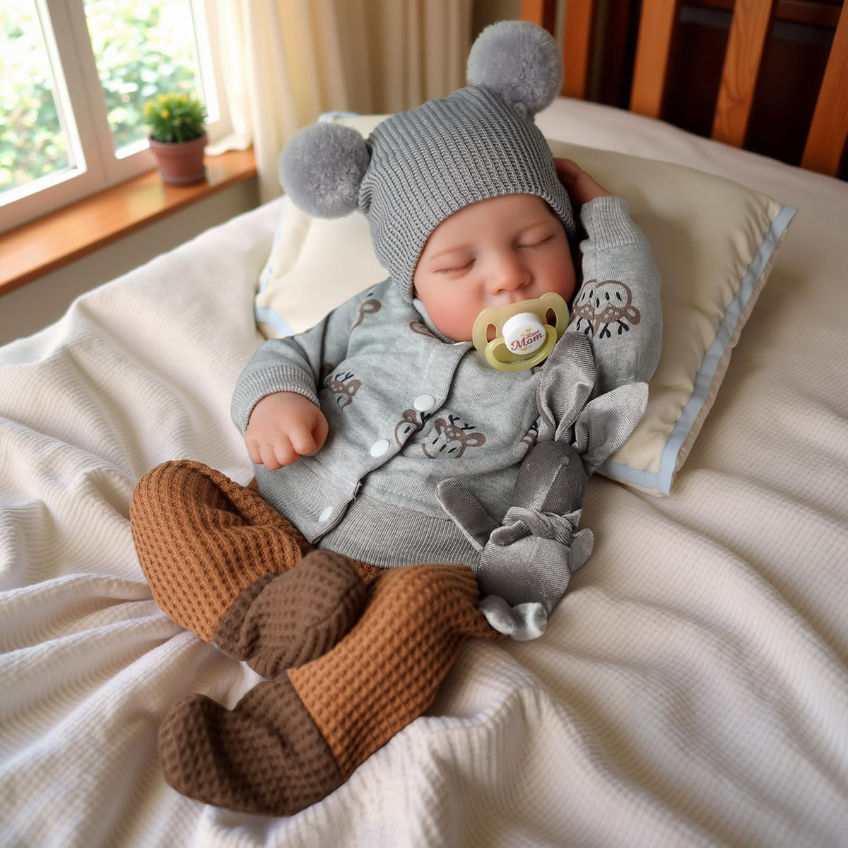 ADFO Realistic Reborn Baby Doll Boy – 20-Inch Lifelike Soft Vinyl, Poseable Newborn Toy for Ages 3+