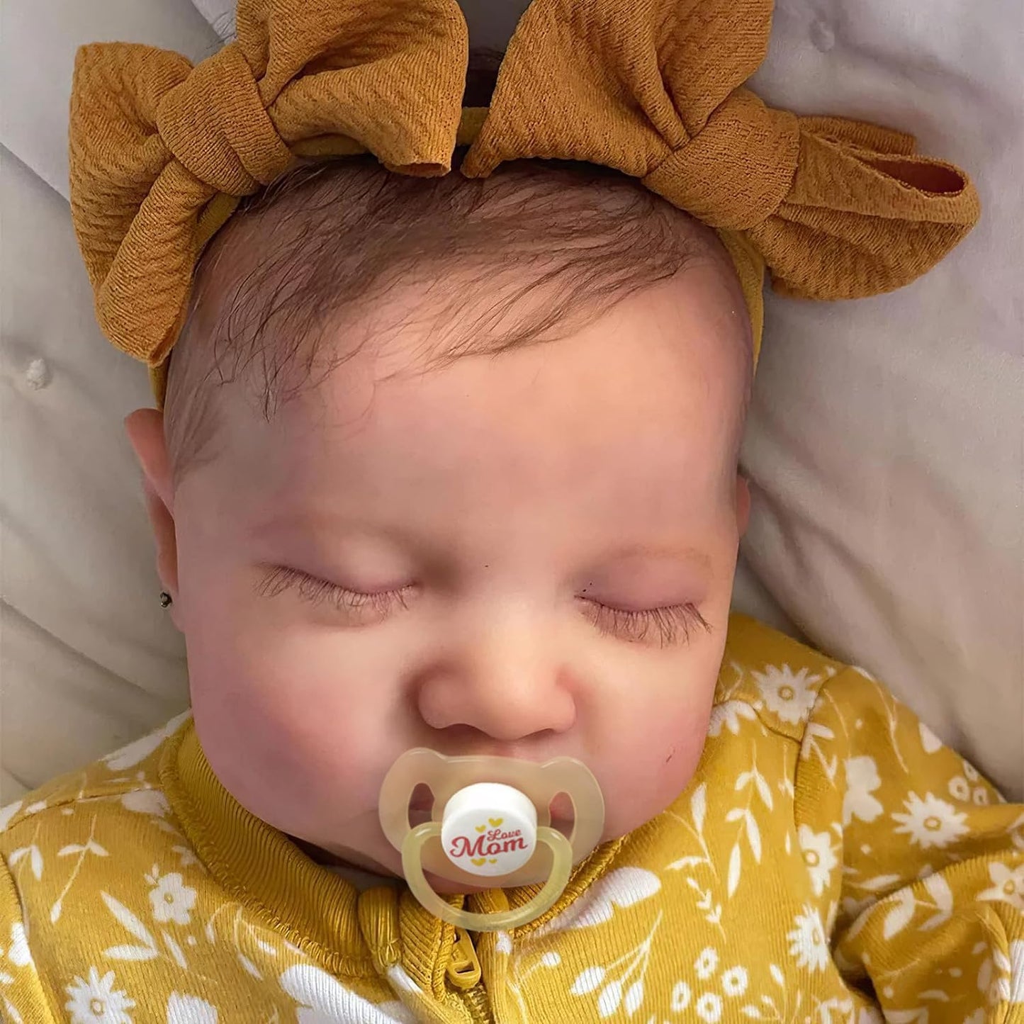 ADFO Lifelike Reborn Baby Doll - 20-Inch Realistic Newborn Girl with Clothes, Safe Vinyl Toy for Kids 3+