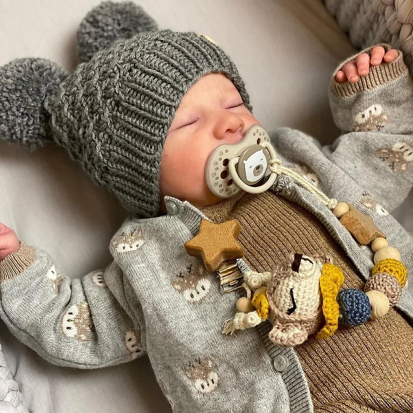 ADFO Lifelike Reborn Baby Doll Boy - 17-Inch Silicone Full-Body Soft Realistic Newborn