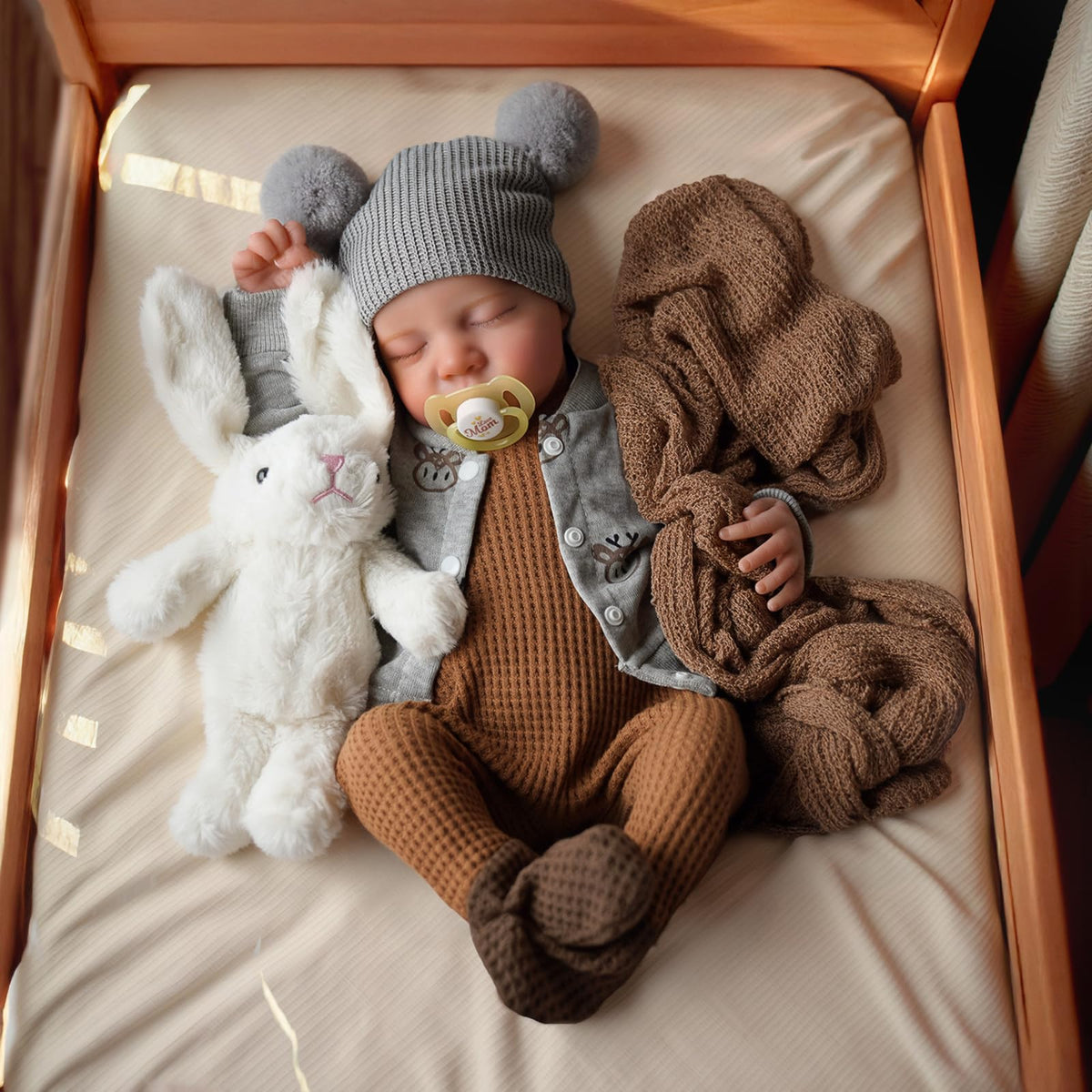 ADFO Realistic Reborn Baby Doll Boy – 20-Inch Lifelike Soft Vinyl, Poseable Newborn Toy for Ages 3+